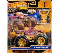 Hot Wheels Monster Trucks Trophy Champions Torque Terror [Or] Comprend un trophée jouet ! Échelle 1:64