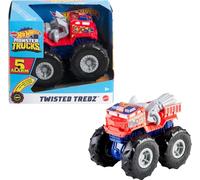Hot Wheels Monster Trucks Twisted Tredz, Voiture à Friction aux Roues géantes 5 Alarm, véhicule échelle 1:43, Jouet pour Enfant, GVK41