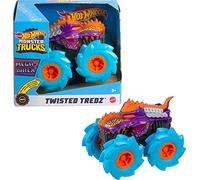Hot Wheels Monster Trucks Twisted Tredz, Voiture à Friction aux Roues géantes Zombie-Wrex, véhicule échelle 1:43, Jouet pour Enfant, GVK39