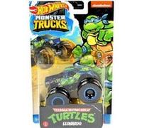 Hot wheels monter truck pour tortues ninja leonardo - vehicule miniature monster jam tmnt bleue - voiture collection turtles