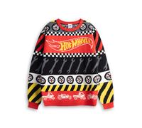 Hot Wheels Multicolore Tyre & Spanner Fairisle Pull de Noël Garçon