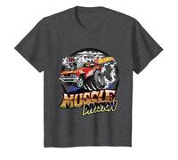 Hot Wheels Muscle Division Enfants T-Shirt, Enfant, Chiné Foncé, 12 Ans