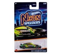 Hot Wheels – Voiture miniature die-cast 1:64 – 2017 Nissan GT-R (R35) – Neon Speeders – 3/8