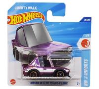 Hot Wheels Nissan Skyline 2000GT-R LBWK, HW J-Imports 1/5, HYW79, carte courte, Liberty Walk, violet métallisé, Mattel 2025-1:64