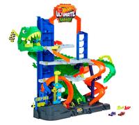 Hot Wheels City Garage T-Rex Ultime et 2 Voitures