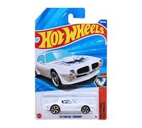 Hot Wheels Pontiac Firebird '73 (JBB41) - Muscle Mania 8/10 Blanc avec Capot Firebird Échelle 1:64 GM Licence Model 2025