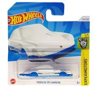 Hot Wheels Porsche 911 Carrera - Experimotors 5/5 - HTD78 - Carte courte - Porte-clés - Blanc bleu - Mattel 2024-1:64