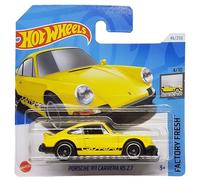 Hot Wheels Porsche 911 Carrera RS 2.7, Factory Fresh 4/10, HTC49, carte courte, jaune, Mattel 2024