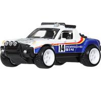 Hot Wheels Porsche 914 Safari Voiture de Collection, Voiture Miniature Haut de Gamme à l'échelle 1:64 en métal moulé sous Pression avec pneus Real Riders et carrosserie et châssis métalliques, JKF22
