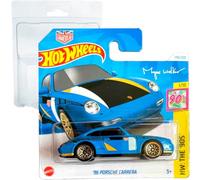 Hot Wheels Porsche Carrera Myles Walker HW : The 90's 1/10 (174/250) HTB03 Bleu 2024 + Protecteur court Card Frikimonkey