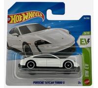Hot Wheels Porsche Taycan Turbo S - JJJ05 - HW EV 3/10 - Blanc - Coupé Porsche sous licence à l'échelle 1:64 - Mattel 2026 (34/250) - Voiture de sport électrique - Modèle sous licence