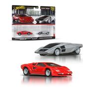 Hot Wheels Coffret Car Culture Premium 2 véhicules 1/64 pneus Real Riders châssis métal/métal JBL02