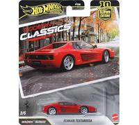 Hot Wheels Premium Car Culture 2026 Ferrari Testarossa | Voiture de collection Modern Classics avec pneus Real Riders et carrosserie métal en échelle 1:64, JKF00