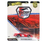 Hot Wheels Voiture miniature de collection Greenwood Corvette 1:64 métal pneus Real Riders JKF24