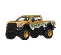 Hot Wheels Ford F150 Raptor 2017 Voiture Premium Car Culture à collectionner, modèle en métal à l’échelle 1/64, véhicule tout-terrain avec pneus Real Riders
