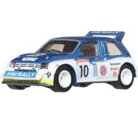 Hot Wheels Premium Car Culture Jouet de collection, échelle 1:64 moulé sous pression '86 MG Metro 6R4, véhicule marteau Drop avec pneus Real Riders