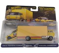 Hot Wheels Premium Car Culture Team Transport - 1972 Toyota Corolla Levin et Sakura Sprinter, édition collector