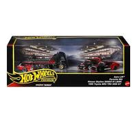 Hot Wheels Premium Collector Adventan Racing Lot de 3 voitures et 1 transporteur
