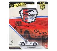 Hot Wheels Ferrari 250 GTO Voiture de Collection, Voiture Miniature Haut de Gamme à l'échelle 1:64 en métal moulé sous Pression avec pneus Real Riders et carrosserie et châssis métalliques, JKF25