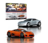 Hot Wheels Coffret Car Culture Premium 2 véhicules 1/64 pneus Real Riders châssis métal/métal JBL04
