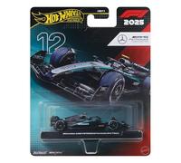 Hot Wheels Premium Mercedes-AMG Petronas Formula 1® Voiture | Voiture miniature Kimi Antonelli 1:64 pour collectionneurs, pneus Real Riders, carrosserie métal, JKD92
