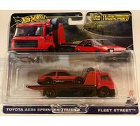 Hot Wheels Premium - Toyota AE86 Sprinter Trueno & Fleet Street - Car Culture - JBM40 - FLF56 - Team Transport #84 - Rouge - Modèle sous licence officielle - Mattel 2025-1:64
