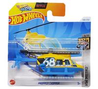 Hot Wheels - Propper Chopper - HW Metro 6/10 - HTB18 - Carte courte - Sky News - Hélicoptère - Hélicoptère - Netflix Let's Race - Mattel 2024 - 1:64