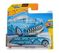 Hot Wheels Purple Passion - Voiture moulée sous pression - Motif écossais bleu - Échelle 1/64 - Édition Treasure Hunt - Avec étui de protection