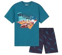 Hot Wheels Pyjama Short Garçon - Ensemble de Pyjama Enfant en Coton (Bleu, 4-5 Ans)