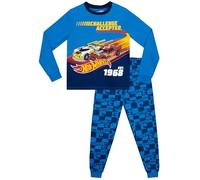 Hot Wheels Pyjamas Pyjamas Garçons Voitures | Vêtements de Nuit pour garçons à Manches Longues | Bleu |4-5 Ans