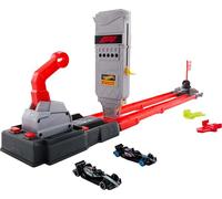 Hot Wheels Race Formula 1 Piste Grille de Départ Formule 1 coffret de course de 2 voitures de F1 sous licence officielle en métal à l'échelle 1/64 avec F1 sous licence officielle, JKM88