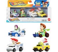 Hot Wheels – Voitures miniatures RacerVerse – Lot de 4 – Échelle 1/64, optimisées pour pistes