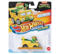 Hot Wheels RacerVerse Michelangelo dans Party Wagon 1:64 Véhicule moulé sous pression