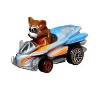 Hot Wheels RacerVerse Véhicule moulé sous pression avec pilote de fusée raton laveur échelle 1:64