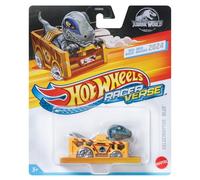 Hot Wheels RacerVerse Velociraptor Bleu dans une cage de confinement Raptor 1:64 Véhicule moulé sous pression