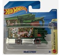 Hot Wheels - Raijin Express - HW Heavyweights 3/5 - JJJ27 - Carte courte - Camion alimentaire personnalisé vert foncé - Modèle fantaisie - Mattel 2026-1:64