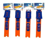 Hot Wheels Lot de 4 pièces droites de construction de rails de 25,4 cm de long + 4 connecteurs