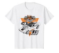 Hot Wheels - Rodger Dodger Racing T-Shirt, Enfant, Blanc, 8 Ans