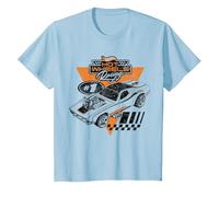 Hot Wheels - Rodger Dodger Racing T-Shirt, Enfant, Bleu Céleste, 4 Ans