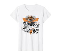 Hot Wheels - Rodger Dodger Racing T-Shirt, Femme, Blanc, XL