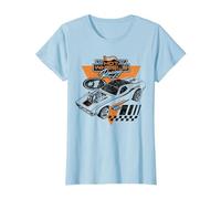 Hot Wheels - Rodger Dodger Racing T-Shirt, Femme, Bleu Céleste, 3XL