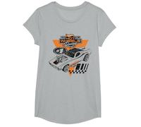 Hot Wheels - Rodger Dodger Racing T-Shirt, Fille, Gris Chiné, M