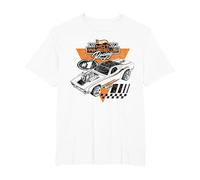 Hot Wheels - Rodger Dodger Racing T-Shirt, Homme Grandes Tailles, Blanc, 6X Tall