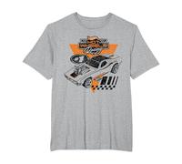 Hot Wheels - Rodger Dodger Racing T-Shirt, Homme Grandes Tailles, Gris Chiné, 3X Tall