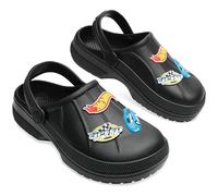 Hot Wheels Sabot Garçon avec Pins, Chaussures D'été pour Jardin, Plage, Piscine (Noir, 28-29 EU)