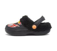 Hot Wheels Sabots pour garçons - Pantoufles doublées de fourrure avec sangle arrière - Chaussures confortables d'extérieur et d'intérieur pour tout-petits et enfants, Noir , 30 EU