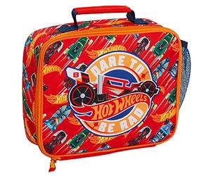 Hot Wheels Sac à déjeuner isotherme pour enfants avec porte-gobelet Motif voitures, Rouge, Taille unique, Boîte à lunch