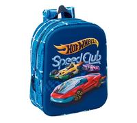 HOT WHEELS - Sac à dos de crèche 3D, facile à nettoyer, idéal pour les enfants de différents âges, confortable et polyvalent, qualité et résistance, 22 x 10 x 27 cm