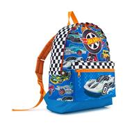 Hot Wheels Sac à dos durable pour garçon | Bretelles réglables, design résistant à l'eau | Grand compartiment principal et poche kangourou | Pour enfants de 3 à 10 ans