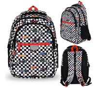 Hot Wheels Sac à dos scolaire rembourré pour garçon, avec réflecteurs, 3 compartiments 40x29x20cm, 23 l
